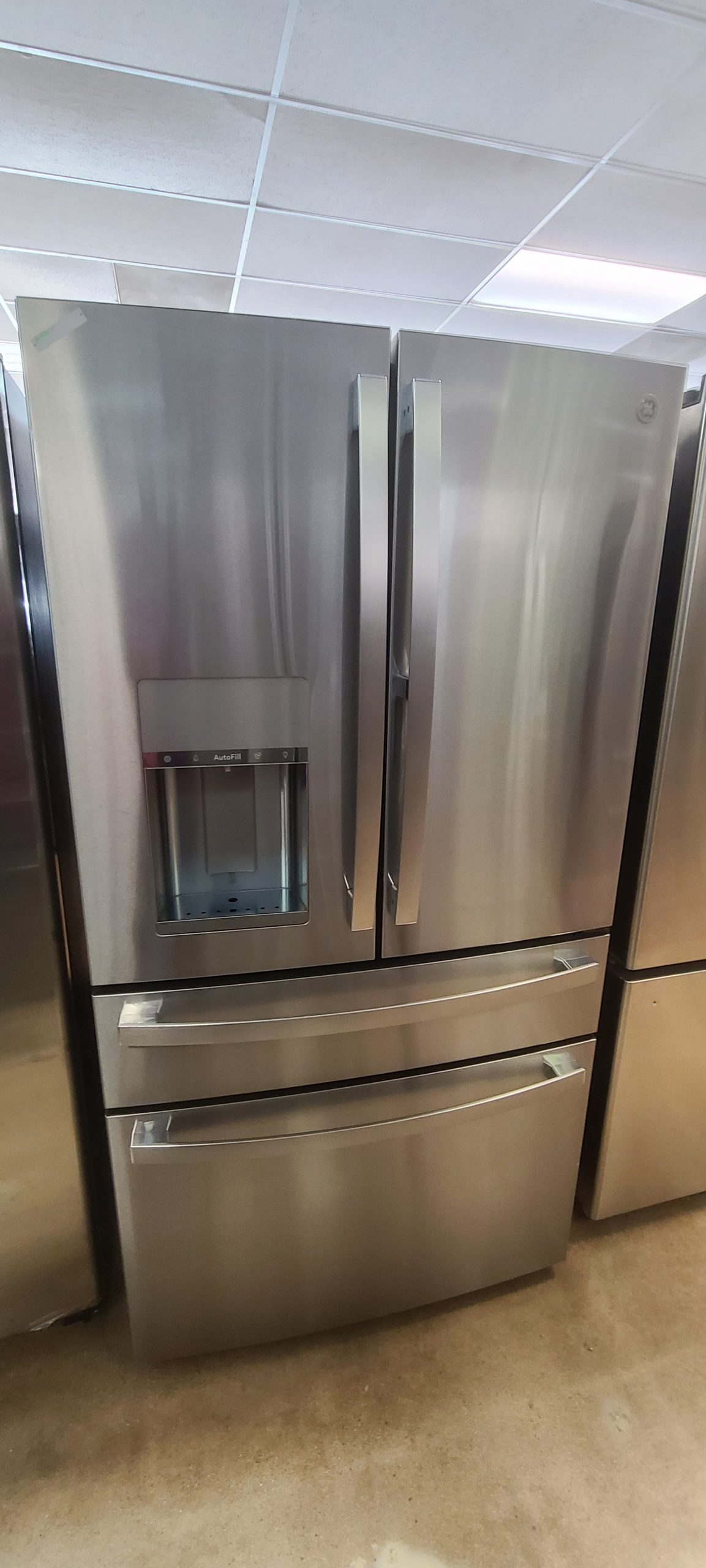 GE Profile Series PVD28BYNFS -36 Inch 4-Door French Door Smart Refrigerator  with 27.9 Cu. Ft.
