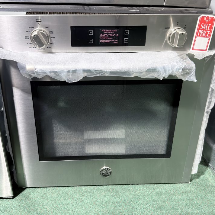 Bertazzoni* 30 Inch Built-In Single Electric Convection Wall Oven Self-Clean with Assistant - Stainless steel