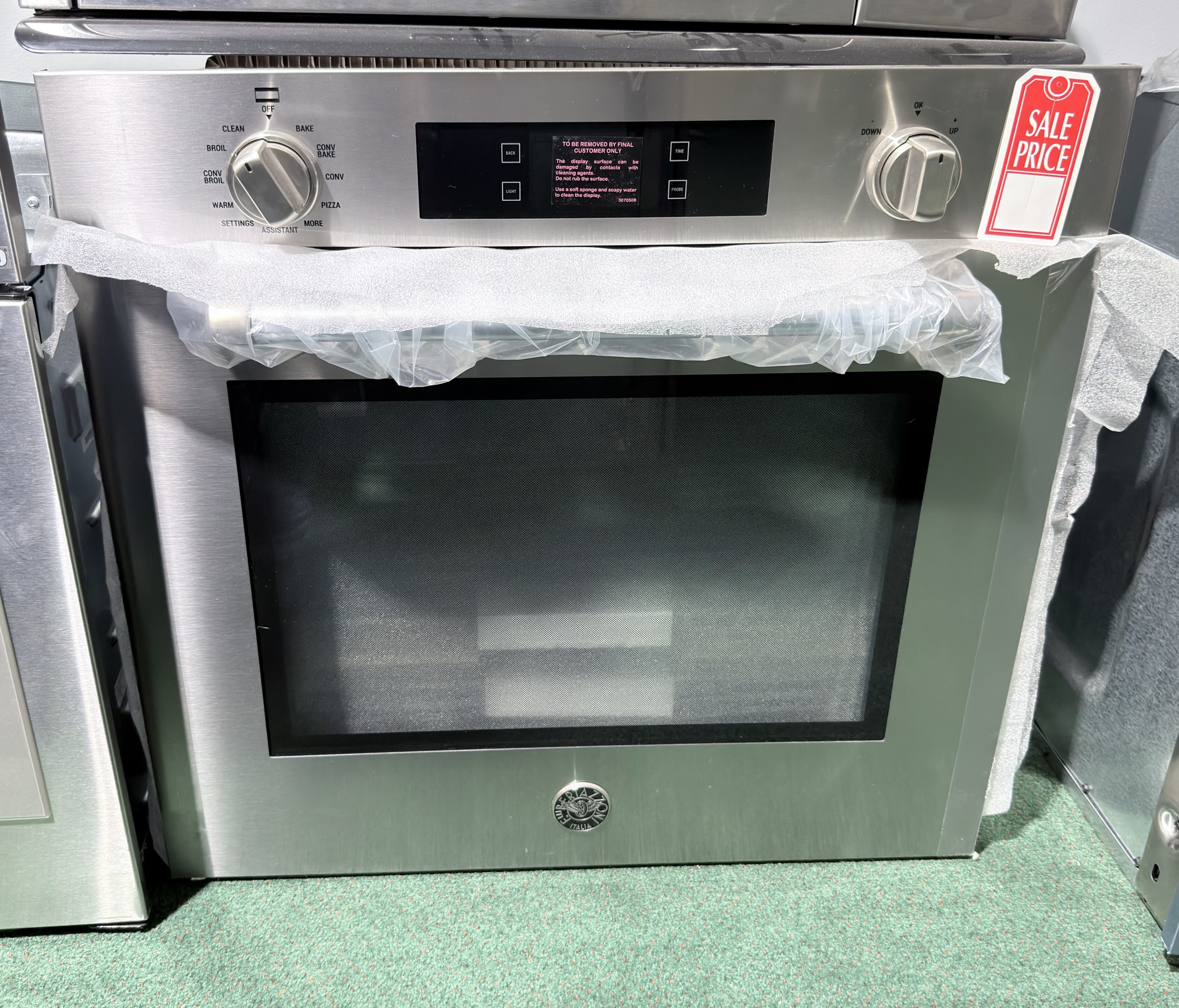 Bertazzoni* 30 Inch Built-In Single Electric Convection Wall Oven Self-Clean with Assistant - Stainless steel