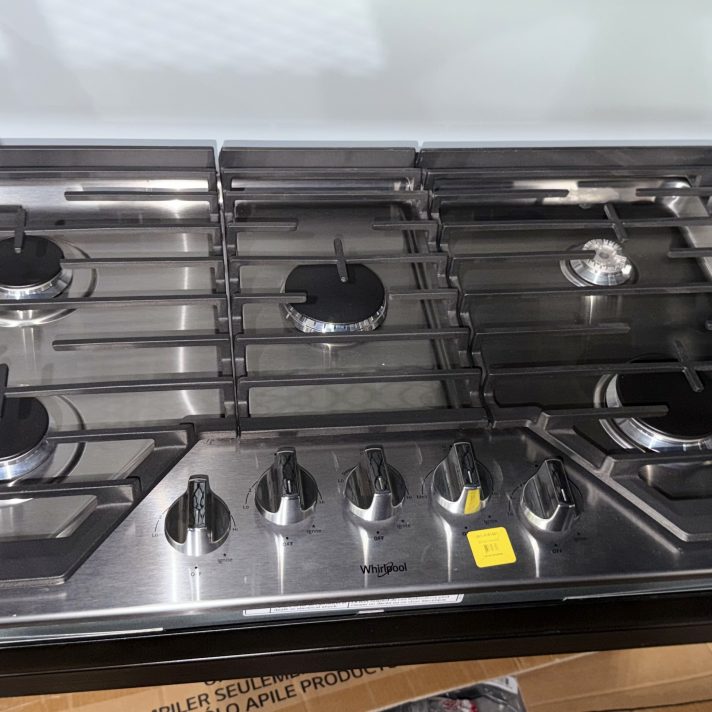 Whirlpool - 36" Gas Cooktop - Stainless steel