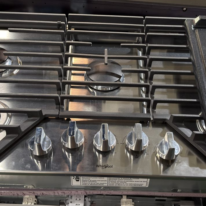 Whirlpool - 36" Gas Cooktop - Stainless steel