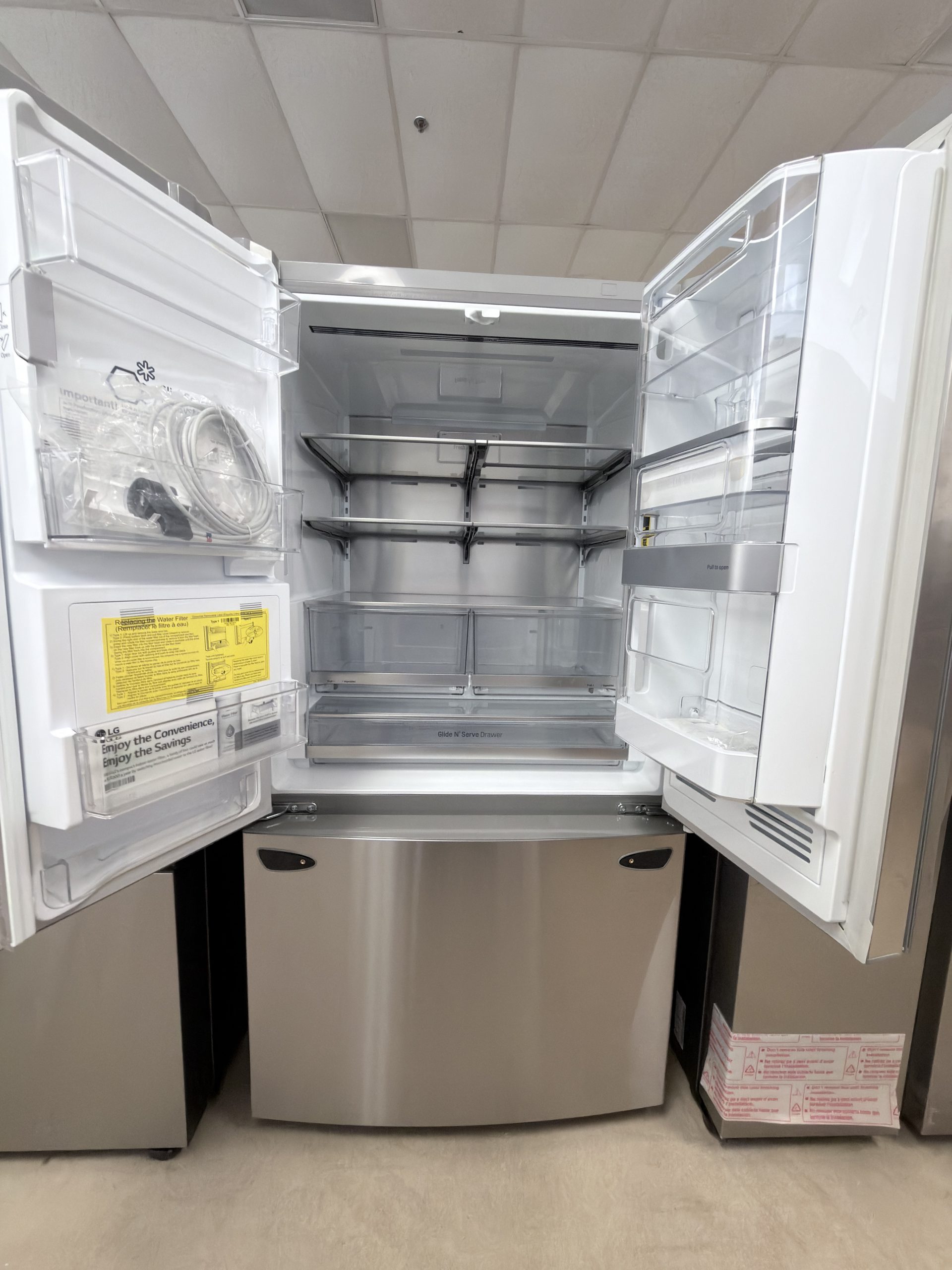 LG* 36 Inch PrintProof French Door Smart Refrigerator Door-In-Door- Stainless Steel - Image 2