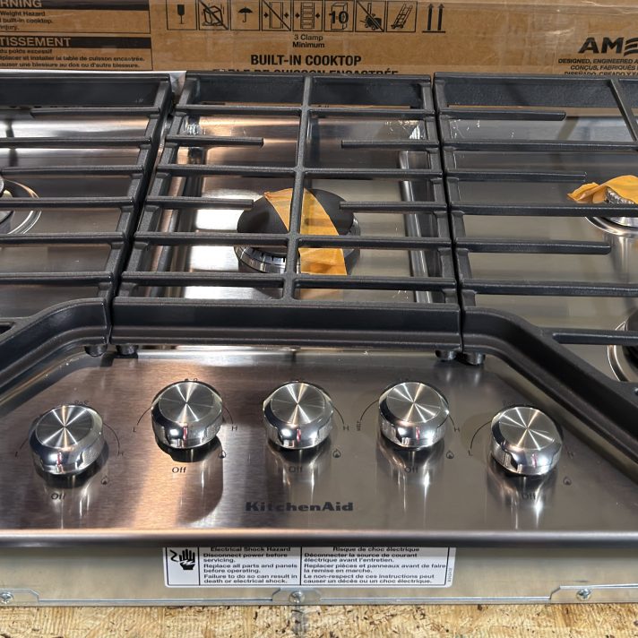 KitchenAid - 36" Built-In Gas Cooktop - Stainless Steel