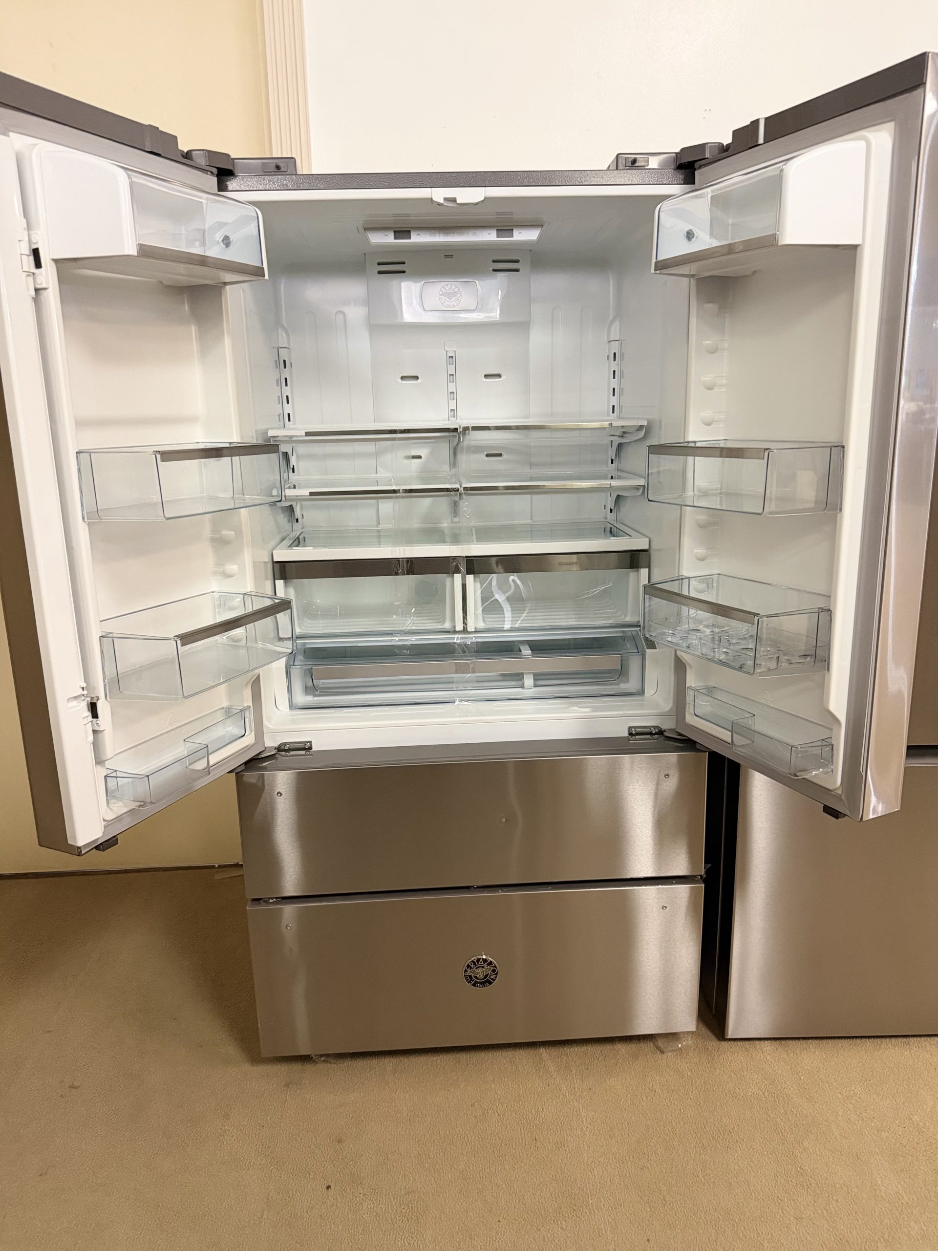 Bertazzoni* 21 Cu. Ft. 2 Bottom-Freezer French Door Refrigerator with Automatic Ice Maker - Stainless Steel - Image 2