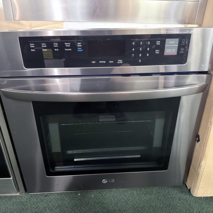 LG* 30" Built-In Single Electric Convection Wall Oven with EasyClean - Black Stainless Steel