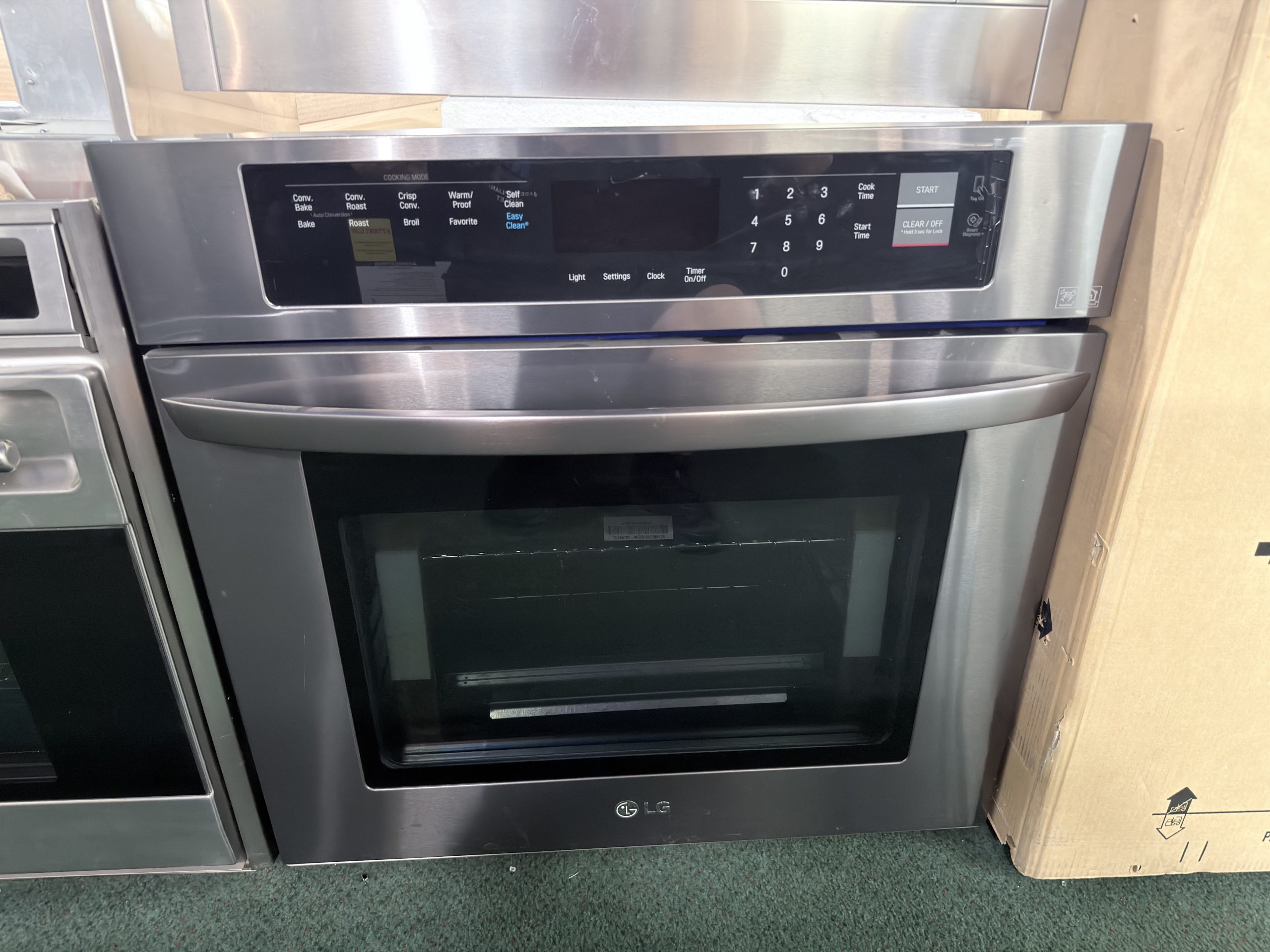 LG* 30" Built-In Single Electric Convection Wall Oven with EasyClean - Black Stainless Steel