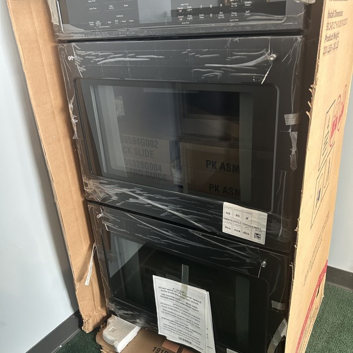 Café™ 30" Smart Double Wall Oven with Convection Matte Black / Brushed Stainless