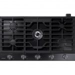 Samsung - 36" Built-In Gas Cooktop with WiFi - Black Stainless Steel