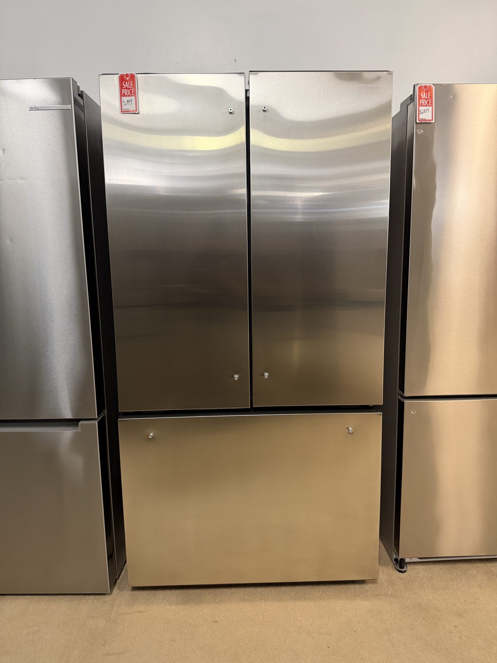 Monogram - 23.1 Cu. Ft. French Door Counter-Depth Refrigerator with TwinChill Evaporators - Stainless Steel