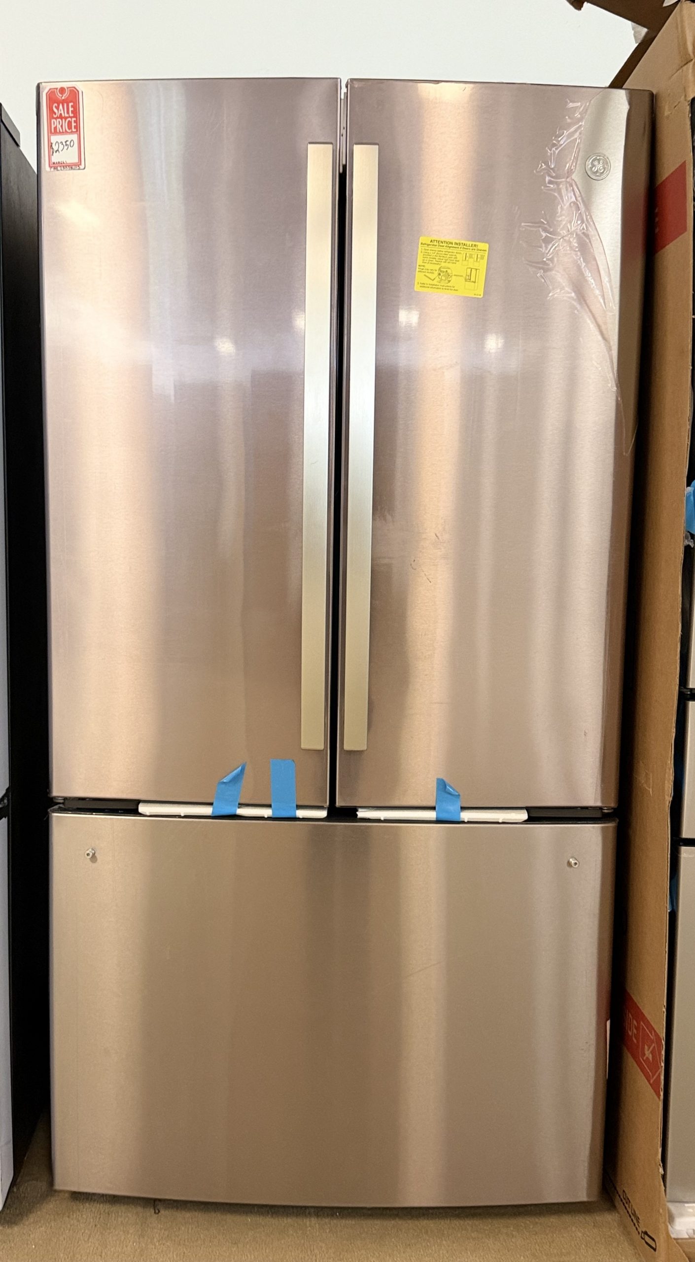 GE Profile* 23.1 Cu. Ft. French Door Counter-Depth Refrigerator with Internal Water Dispenser - Stainless Steel