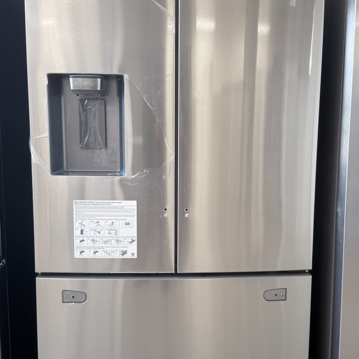 SAMSUNG* 27 cu. ft. Large Capacity 3-Door French Door Refrigerator with External Water & Ice Dispenser in Stainless Steel