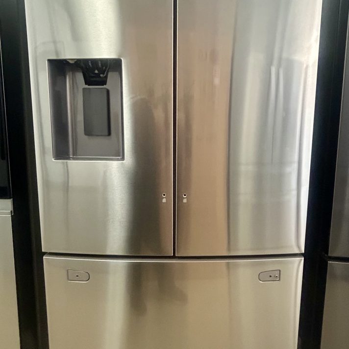 SAMSUNG 27 cu. ft. Large Capacity 3-Door French Door Refrigerator with External Water & Ice Dispenser in Stainless Steel