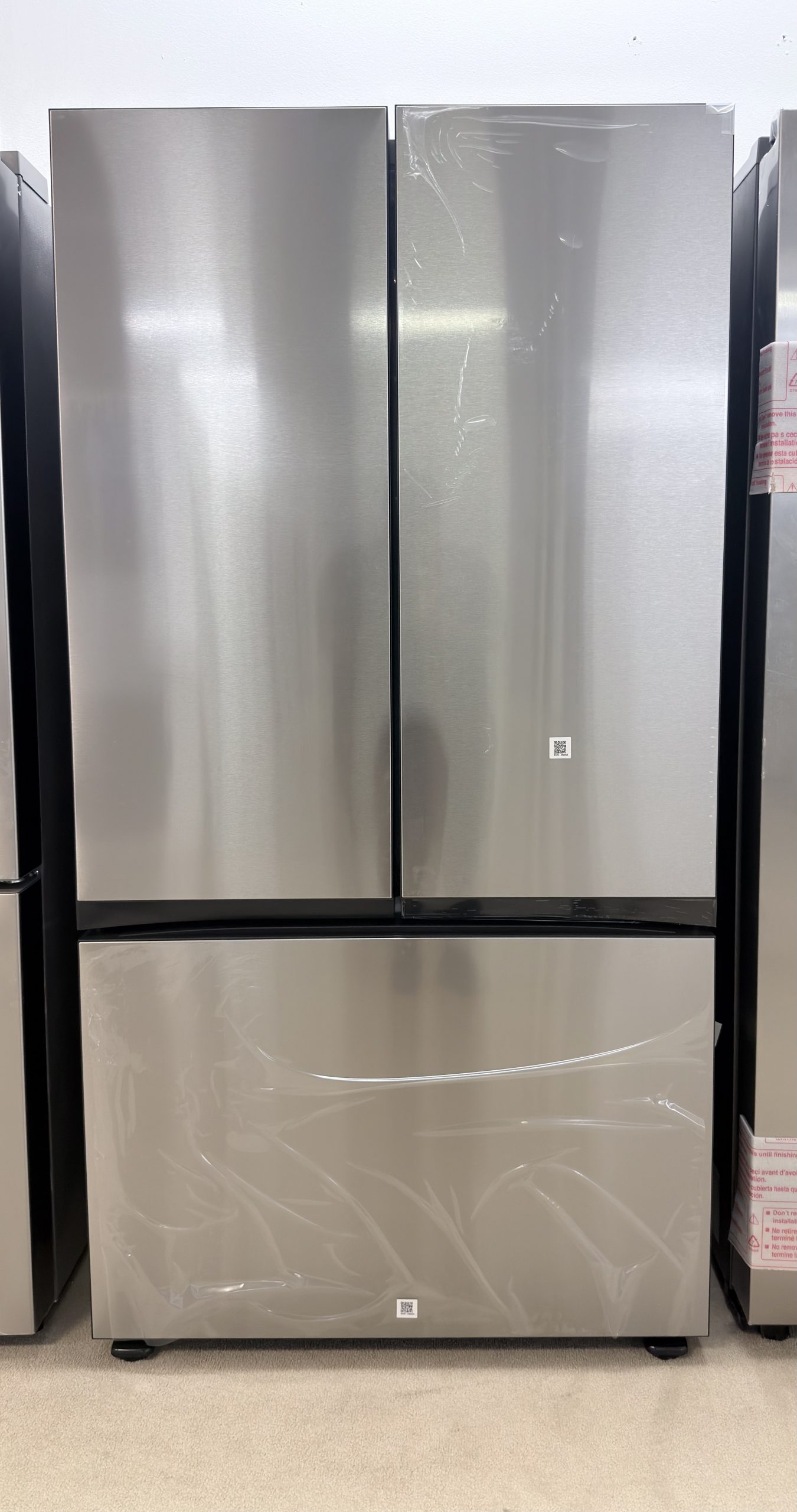 Samsung* - BESPOKE 30 cu. ft. 3-Door French Door Smart Refrigerator with AutoFill Water Pitcher - Stainless Steel