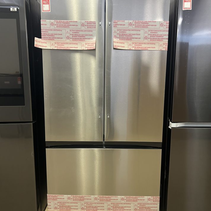 Samsung Standard-Depth Mega Capacity 31.5-cu ft 3 -Door Smart Compatible French Door Refrigerator with Dual Ice Maker with Water Dispenser ( Fingerprint Resistant Stainless Steel ) ENERGY STAR Certified