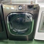 LG 7.4 Cu. Ft. Stackable Smart Electric Dryer with Steam and Built In Intelligence-  Black Steel