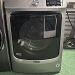 Maytag - 7.3 Cu. Ft. Stackable Electric Dryer with Steam and Extra Power Button - Metallic Slate