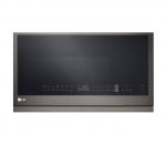LG - 2.1 Cu. Ft. Over-the-Range Smart Microwave with Sensor Cooking and ExtendaVent 2.0 - PrintProof Black Stainless Steel