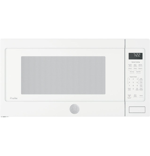 GE Profile - 2.2 Cu. Ft. Countertop Microwave with Sensor Cooking and Defrost - Stainless Steel - Open Box - Excellent