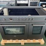 Bertazzoni Professional Series 48 In. Induction Range, 6 Heating Zones and Cast Iron Griddle, Electric Self-Clean Oven in Carbon