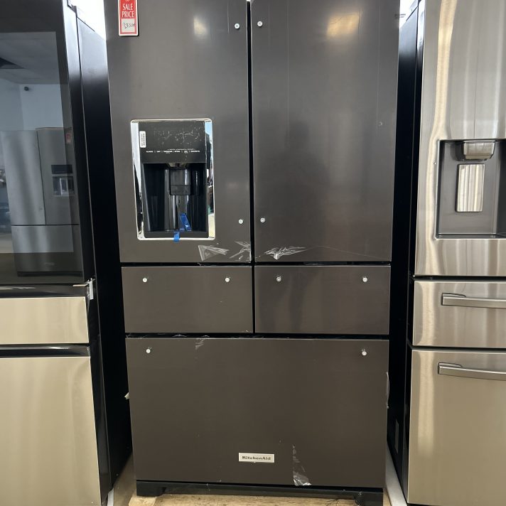 KitchenAid - 25.8 Cu. Ft. 5-Door French Door Refrigerator - Black Stainless Steel with Printshield Finish