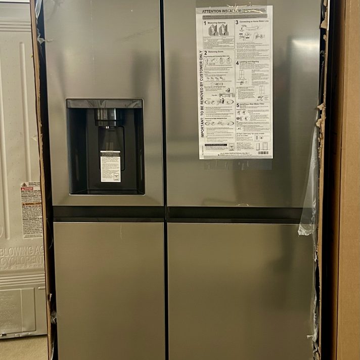 LG - 27.2 Cu. Ft. Side-by-Side Refrigerator with SpacePlus Ice - PrintProof Stainless Steel