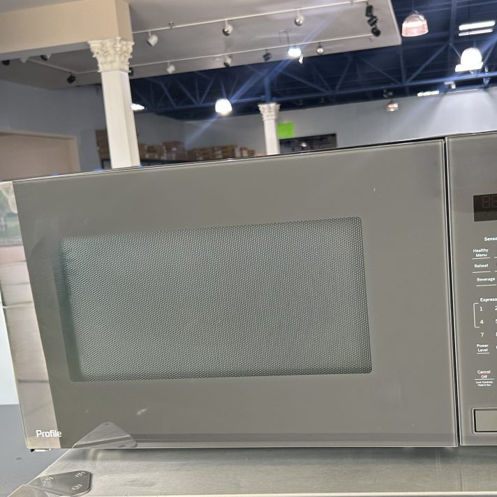 GE Profile 2.2 cu. ft. Built-In Microwave in Gray with Sensor Cooking