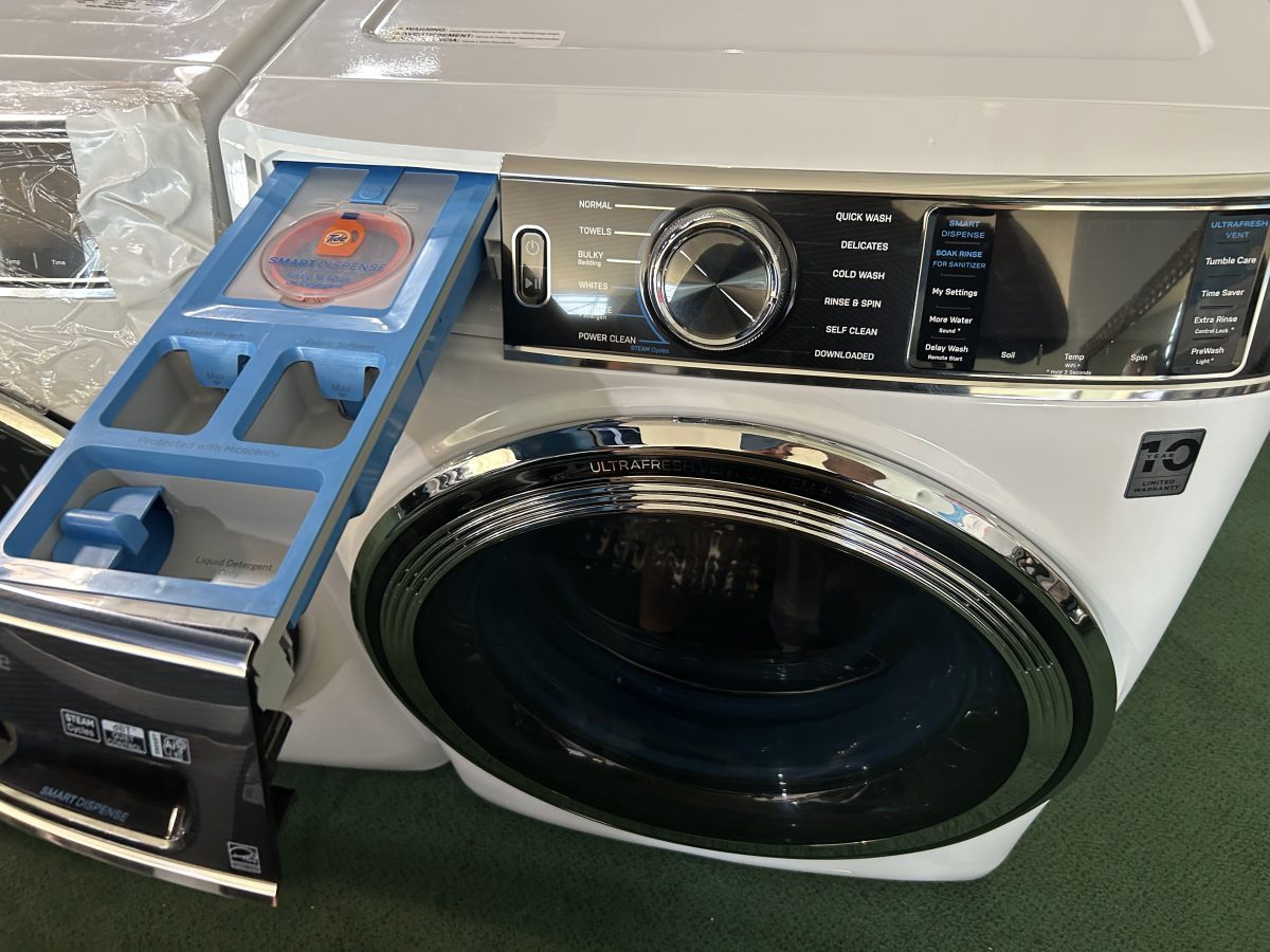 Package - GE Profile - 5.3 Cu. Ft. High-Efficiency Stackable Smart Front Load Washer with Steam and UltraFresh Vent System+ With OdorBlock and 7.8 Cu. Ft. Stackable Smart Electric Dryer with Steam and Sanitize Cycle - White - Image 4