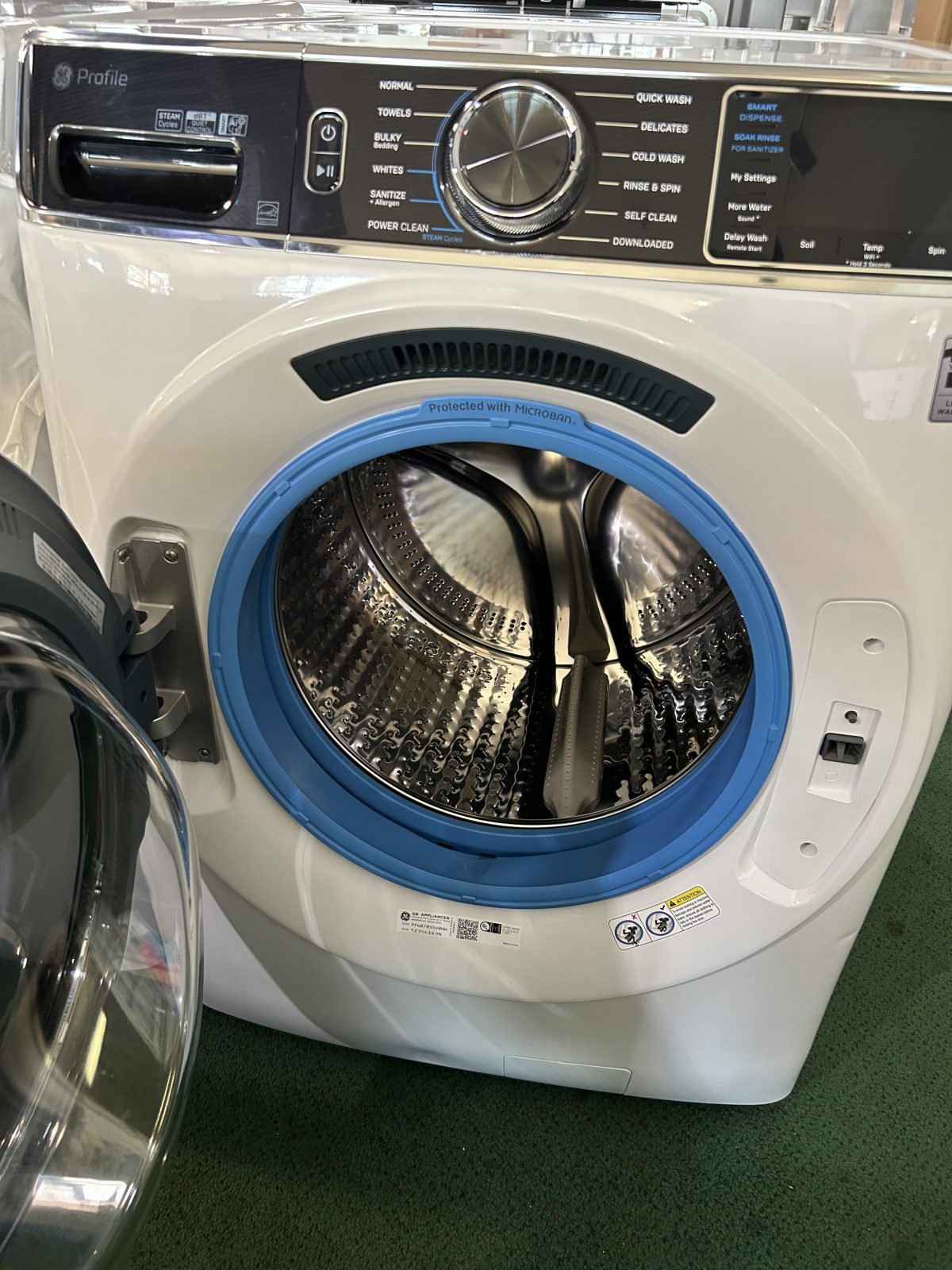 Package - GE Profile - 5.3 Cu. Ft. High-Efficiency Stackable Smart Front Load Washer with Steam and UltraFresh Vent System+ With OdorBlock and 7.8 Cu. Ft. Stackable Smart Electric Dryer with Steam and Sanitize Cycle - White - Image 2