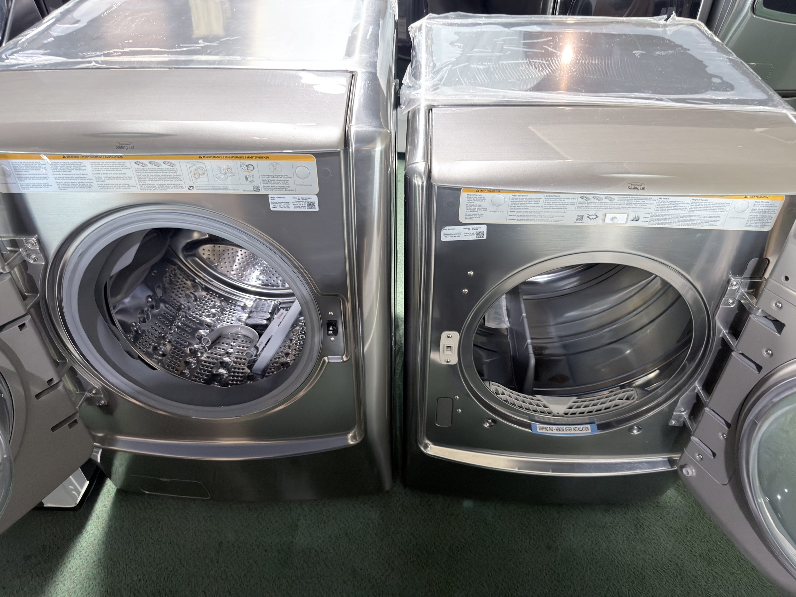 LG* Smart Front Load Washer 29 Inch Electric Smart Dryer - Graphite Steel - Image 2