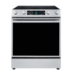 Hisense Ultra Fast-preheating True Convection 30-in Glass Top 5 burners 5.8-cu ft Air Fry Convection Oven Slide-In Electric Range ( Stainless Steel )