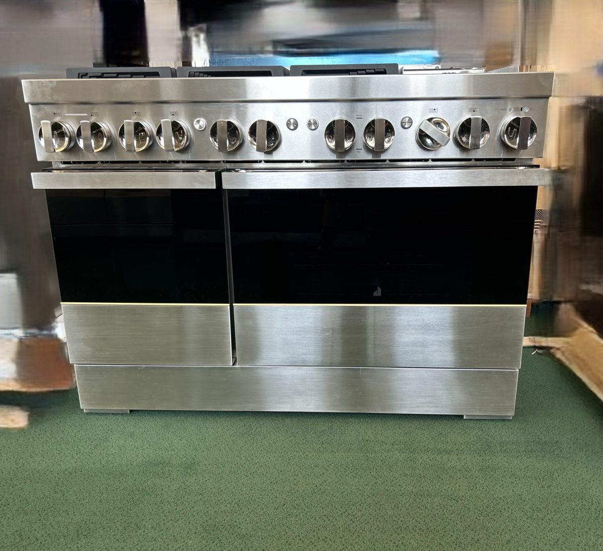 JennAir - NOIR 6.3 Cu. Ft. Self-Cleaning Freestanding Dual Fuel Convection Range - Stainless steel