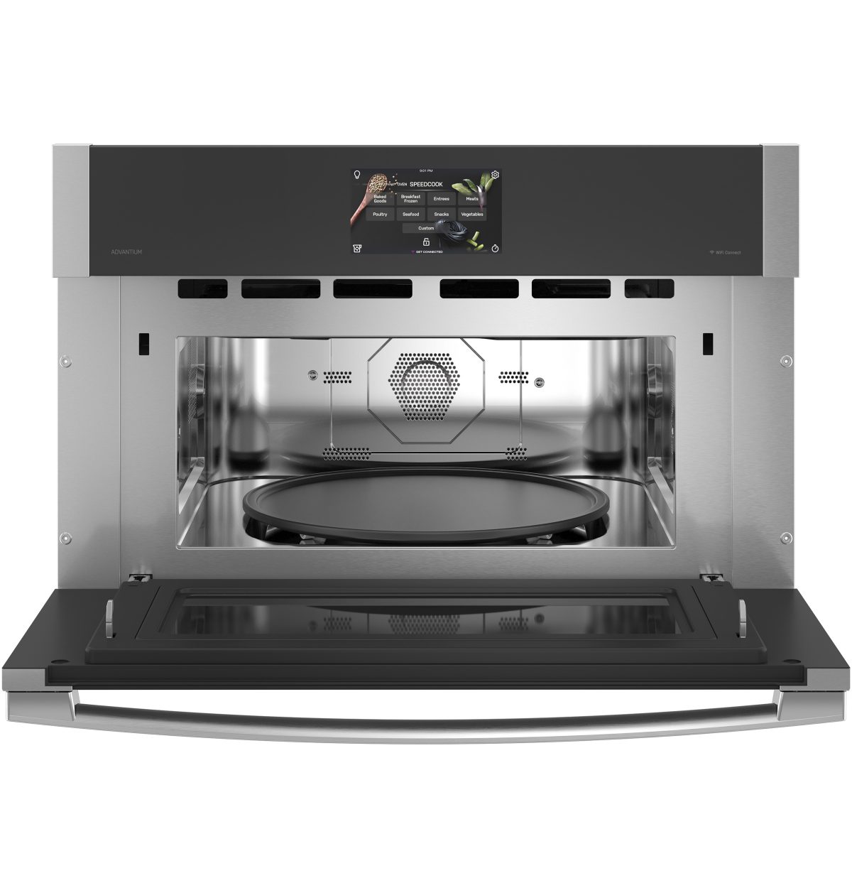 GE Profile - 1.7 Cu. Ft. Convection Built-In Microwave with Sensor Cooking and Five in One 120V Advantium Technology - Stainless Steel - Image 2