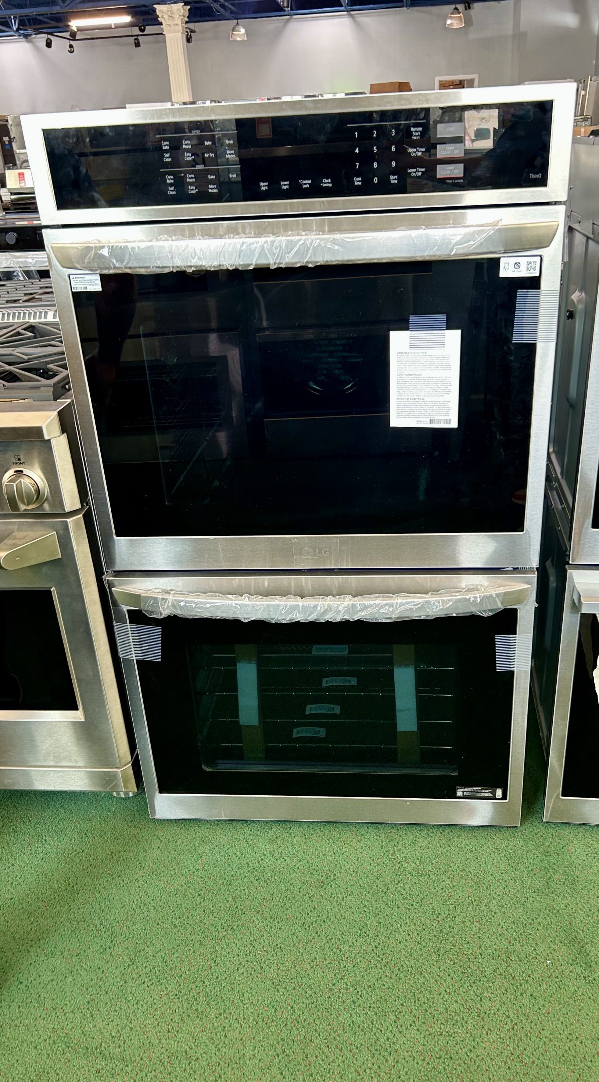 LG LG - 30" Smart Built-In Electric Convection Double Wall Oven with Air Fry - Stainless Steel