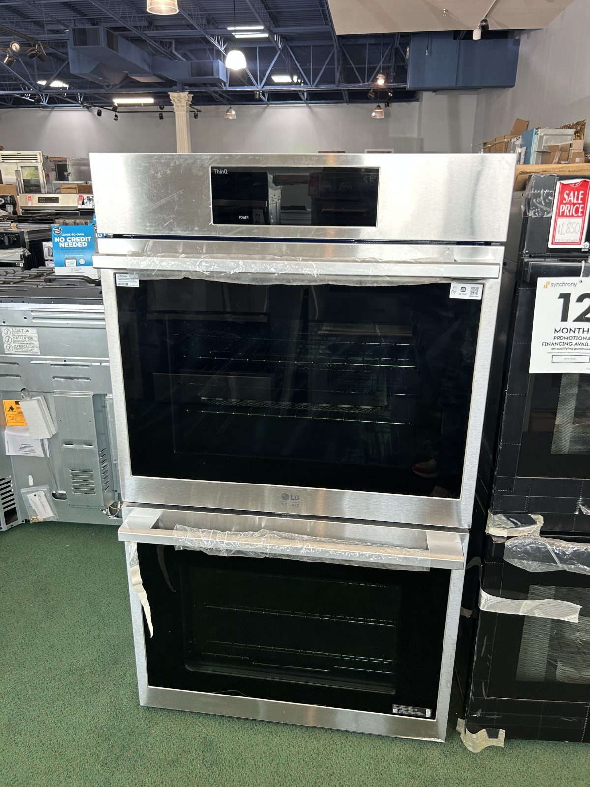 LG - STUDIO 30" Smart Built-In Electric Convection Double Wall Oven with Air Fry and Sous Vide - PrintProof Stainless Steel