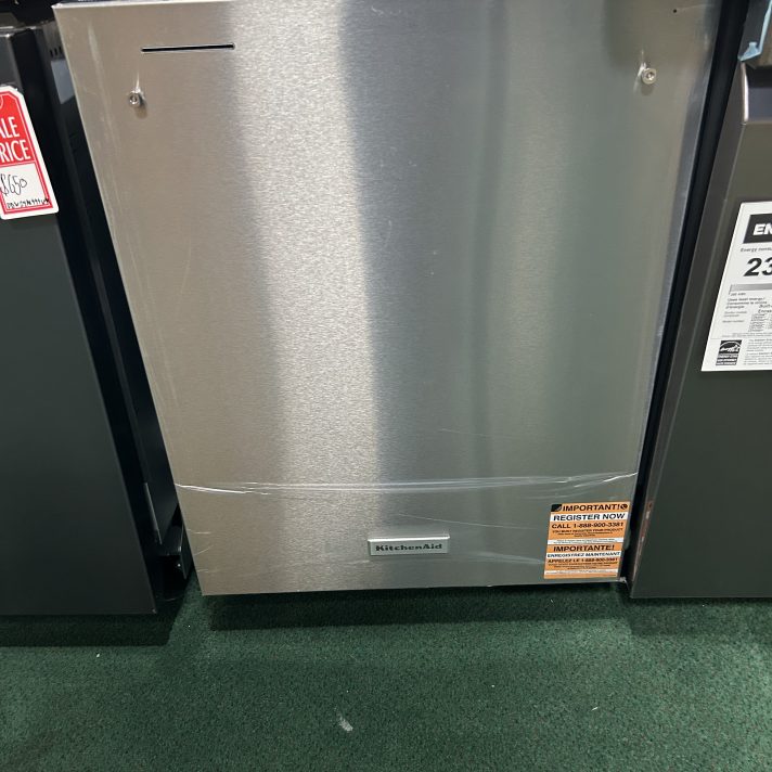KitchenAid - 24" Front Control Built-In Dishwasher with Stainless Steel Tub, ProWash Cycle, 3rd Rack, 39 dBA - Stainless Steel with PrintShield Finish - Open Box - Fair
