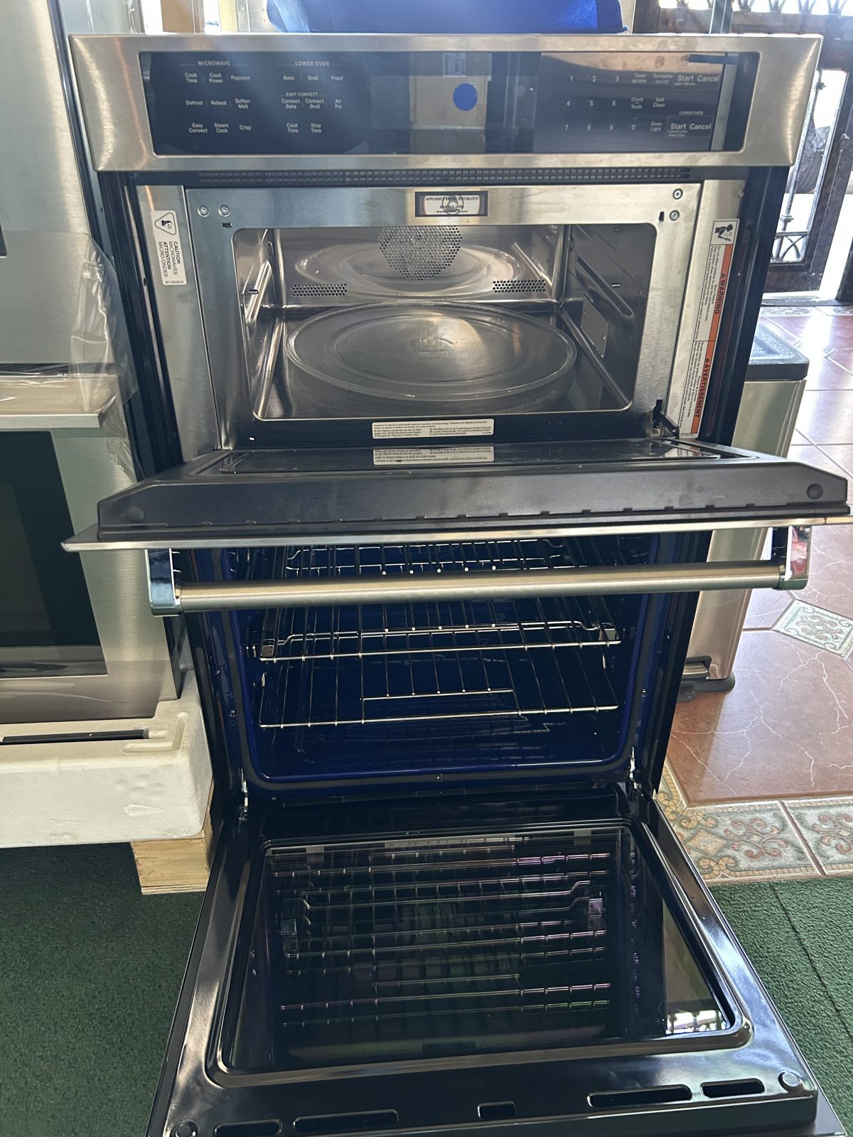 KitchenAid - 27" Built-In Electric Convection Double Wall Combination with Microwave and Air Fry Mode - Stainless Steel - Open Box - Fair - Image 2