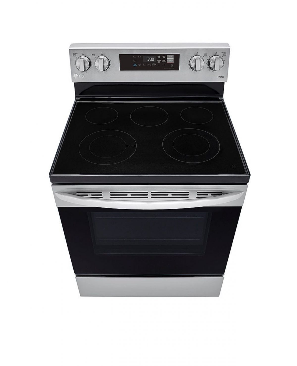 LG 30-in Glass Top 5 burners 6.3-cu ft Freestanding Electric Range ( Stainless Steel ) - Image 5