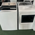 GE Profile 5-cu ft High-Efficiency Impeller Washer and Dryer Set White