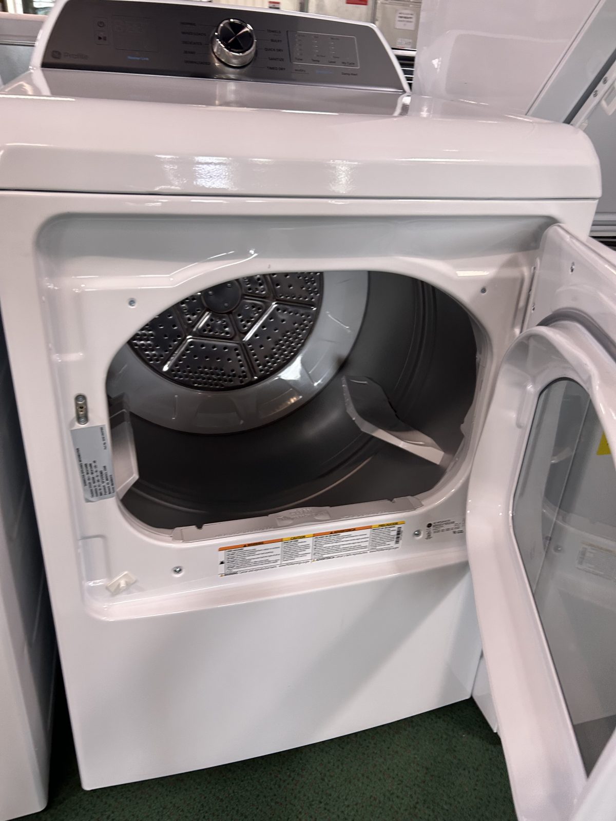 GE Profile 5-cu ft High-Efficiency Impeller Washer and Dryer Set White - Image 3