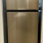 Woods 18.0 cu. ft. Top Mount Frost-Free Fridge in Stainless Steel Look