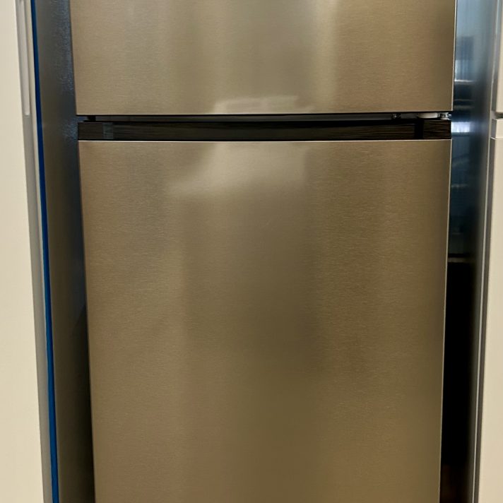 Woods 18.0 cu. ft. Top Mount Frost-Free Fridge in Stainless Steel Look