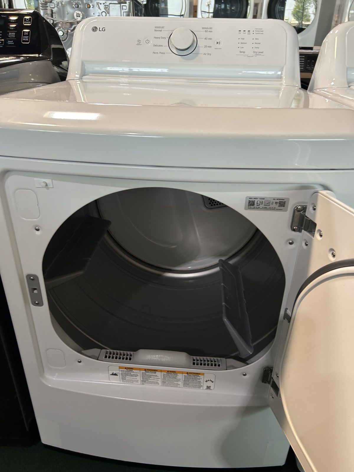 LG Side-by-Side Top Load Washer and Electric Dryer Set in White - Image 2
