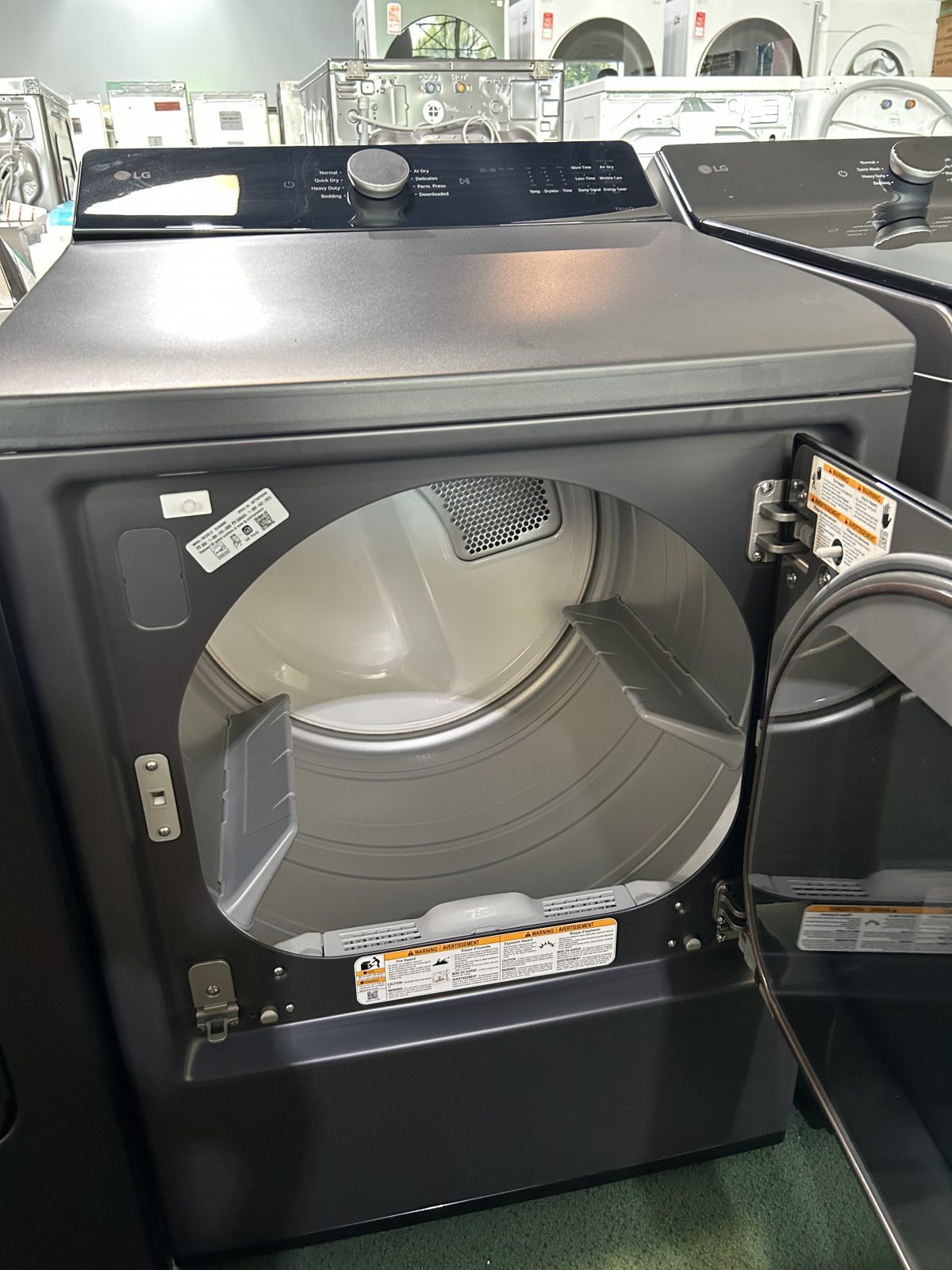 Package - LG - 5.5 Cu. Ft. High Efficiency Smart Top Load Washer with EasyUnload and 7.3 Cu. Ft. Smart Electric Dryer with EasyLoad Door - Matte Black - Image 3