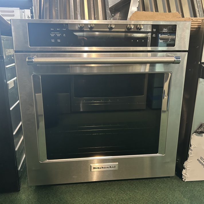 KitchenAid - 27" Built-In Single Electric Wall Oven with Air Fry Mode - Stainless Steel