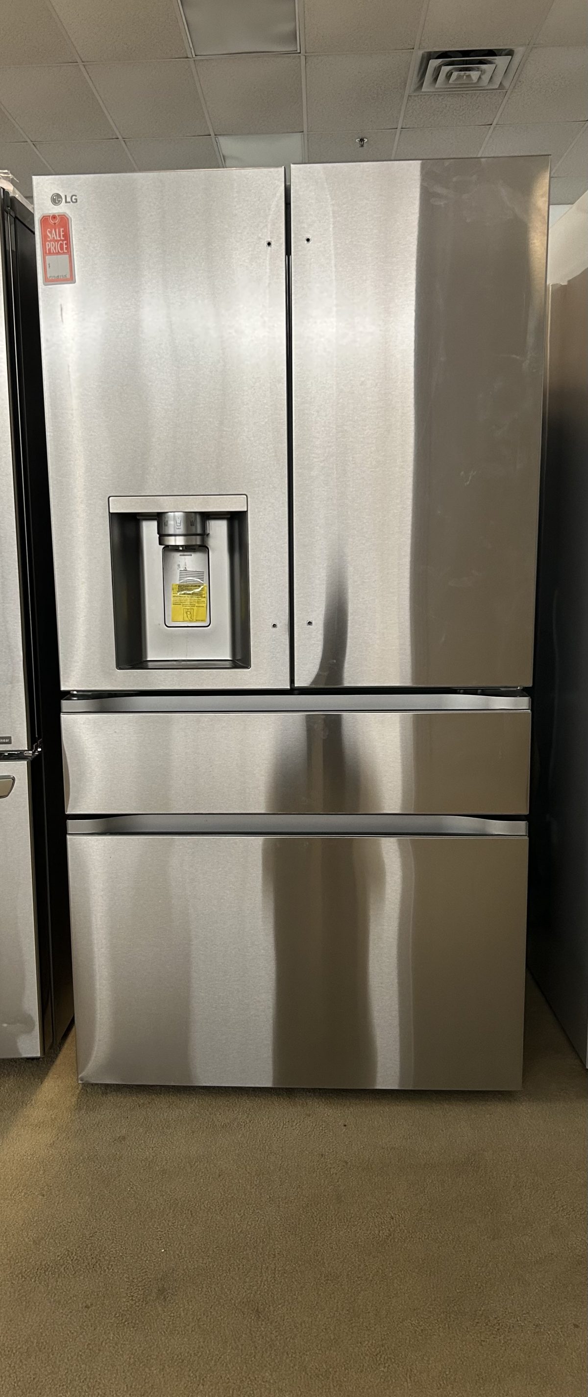 LG - Standard-Depth MAX 28.6 Cu. Ft. 4-Door French Door Smart Refrigerator with Full-Convert Drawer - PrintProof Stainless Steel