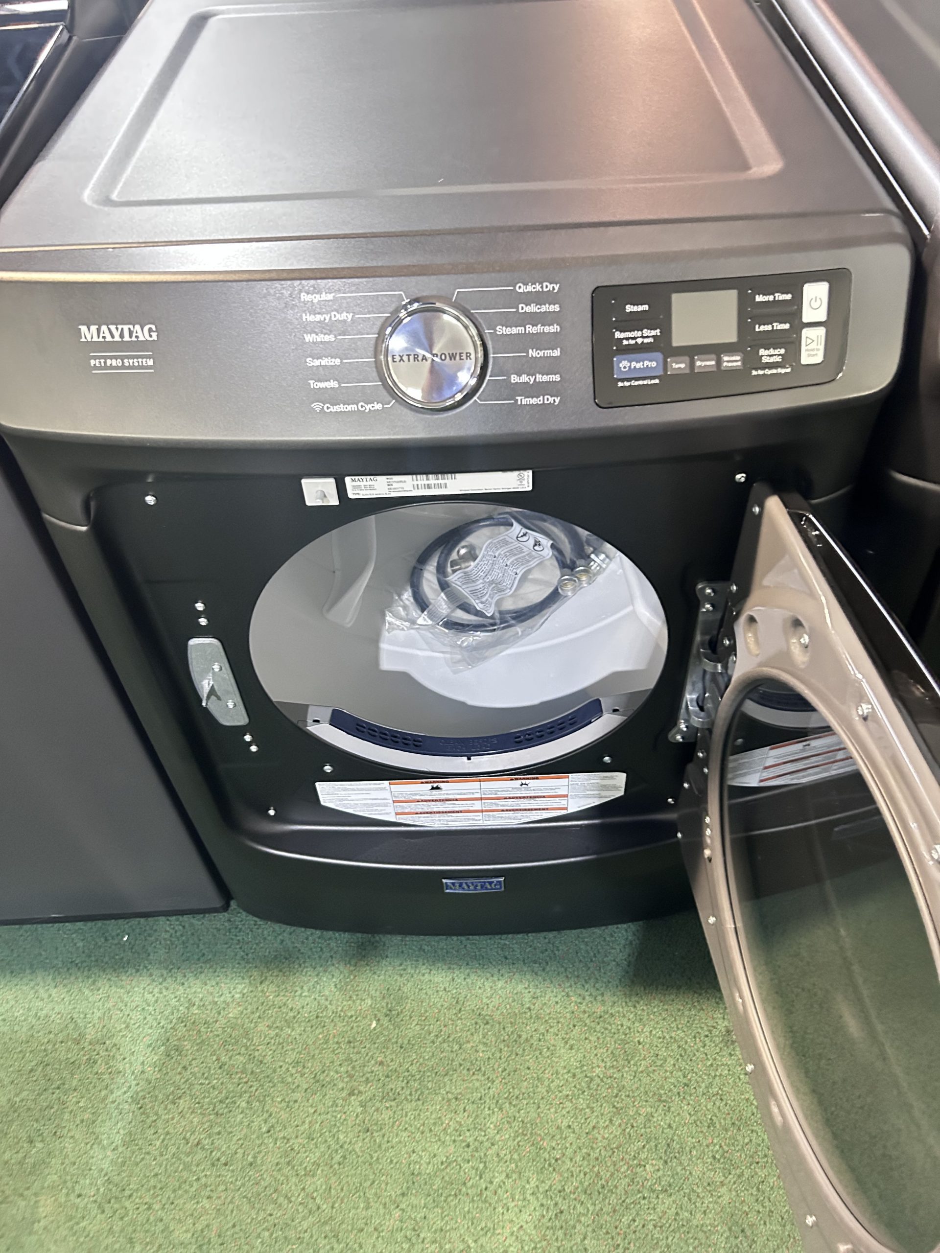 Maytag  Side-by-Side Front Load Washer and Electric Dryer Set in Black - Image 3