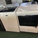 Maytag 5.3 Cu. Ft. Smart Top Load Washer and 7.4 Cu. Ft. Smart Electric Top Load Dryer Laundry Pair in White