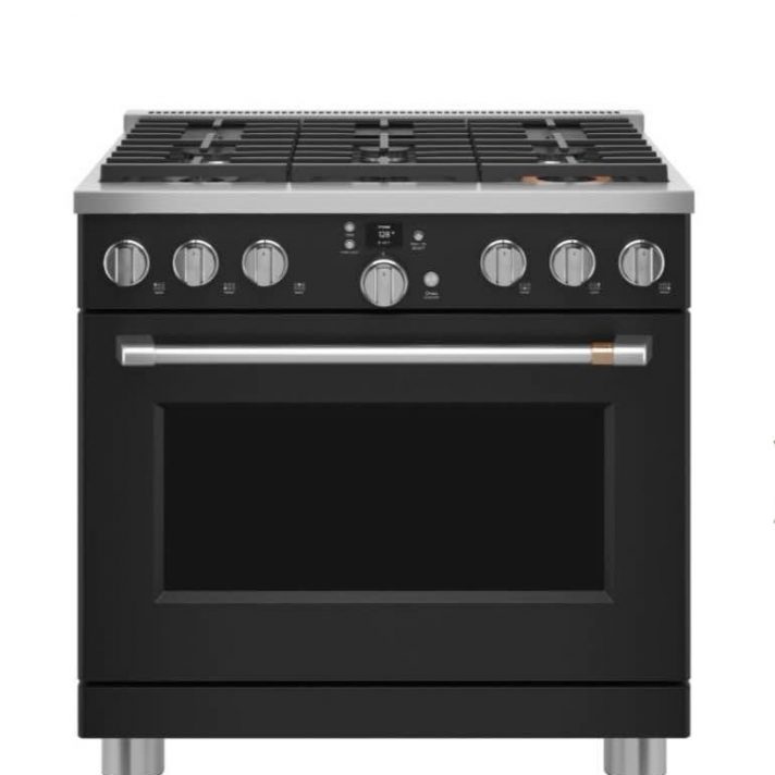 Café - 5.75 Cu. Ft. Freestanding Dual Fuel True Convection Range with 6 Burners, Customizable - Matte Black