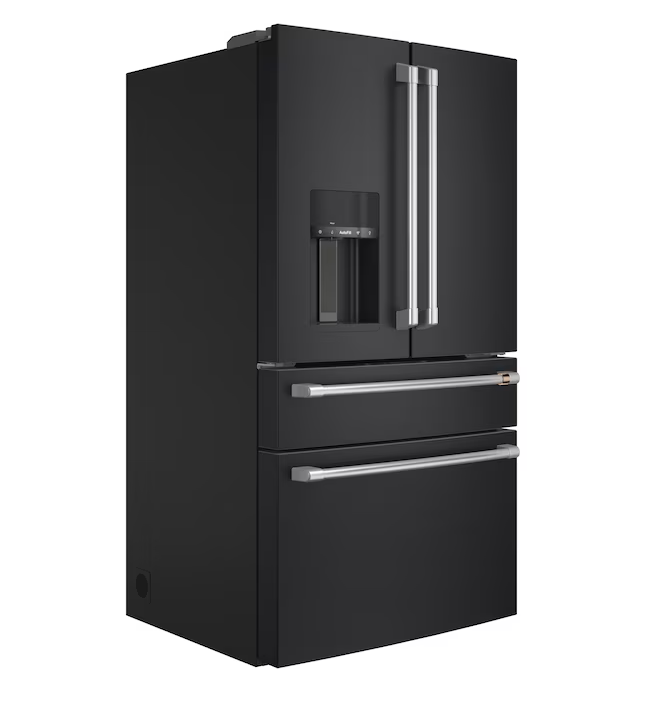 Café - 27.6 Cu. Ft. 4-Door French Door Smart Refrigerator with Convertible Temperature Drawer - Matte Black