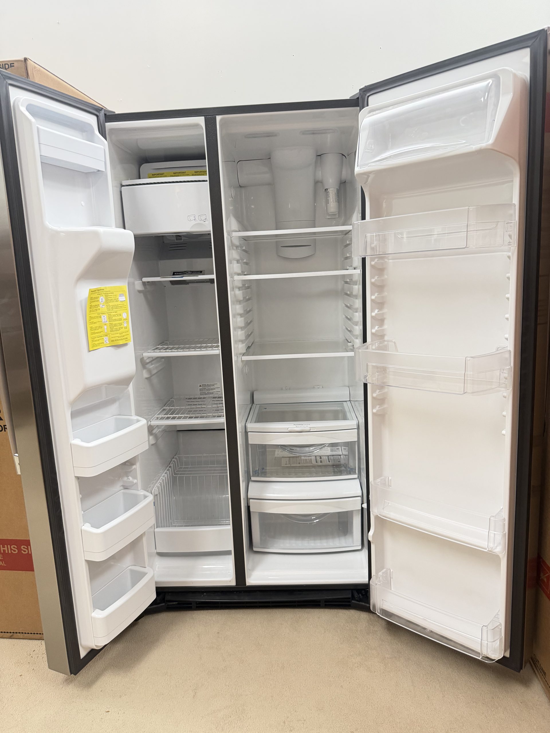 GE 25.3-cu ft Standard-Depth 36-in Wide Side-by-Side Refrigerator with Ice Maker ,Water and Ice Dispenser ( Fingerprint Resistant Stainless Steel ) - Image 2